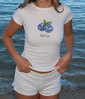 Blueberry baby tee for her
