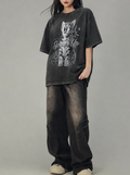 Speak Up kitten – Vintage Washed Oversized Tee