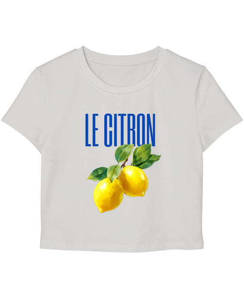 White Baby Tee Front Design