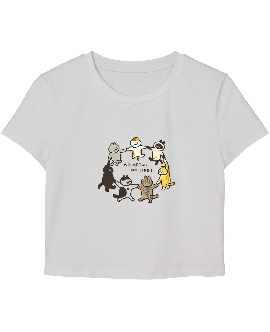 White Baby Tee Front Design
