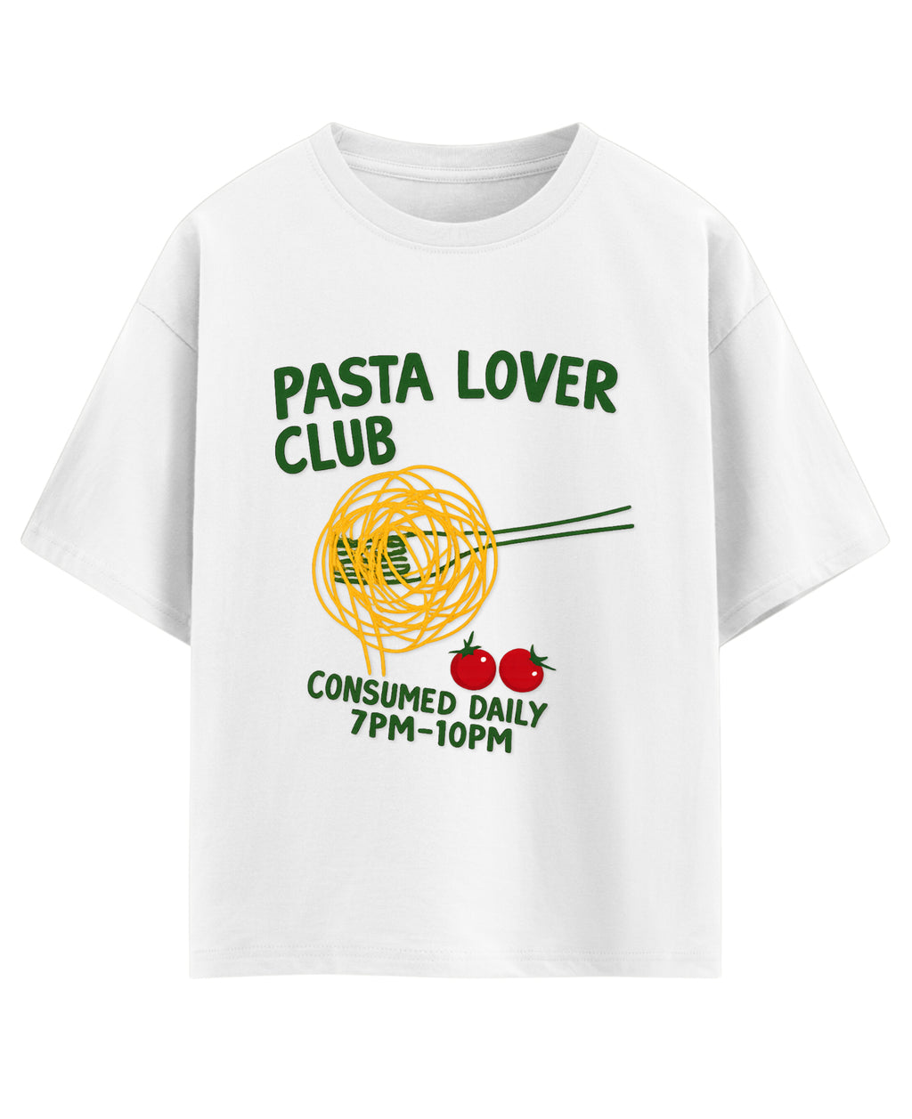 White Oversized T-shirt Front Design
