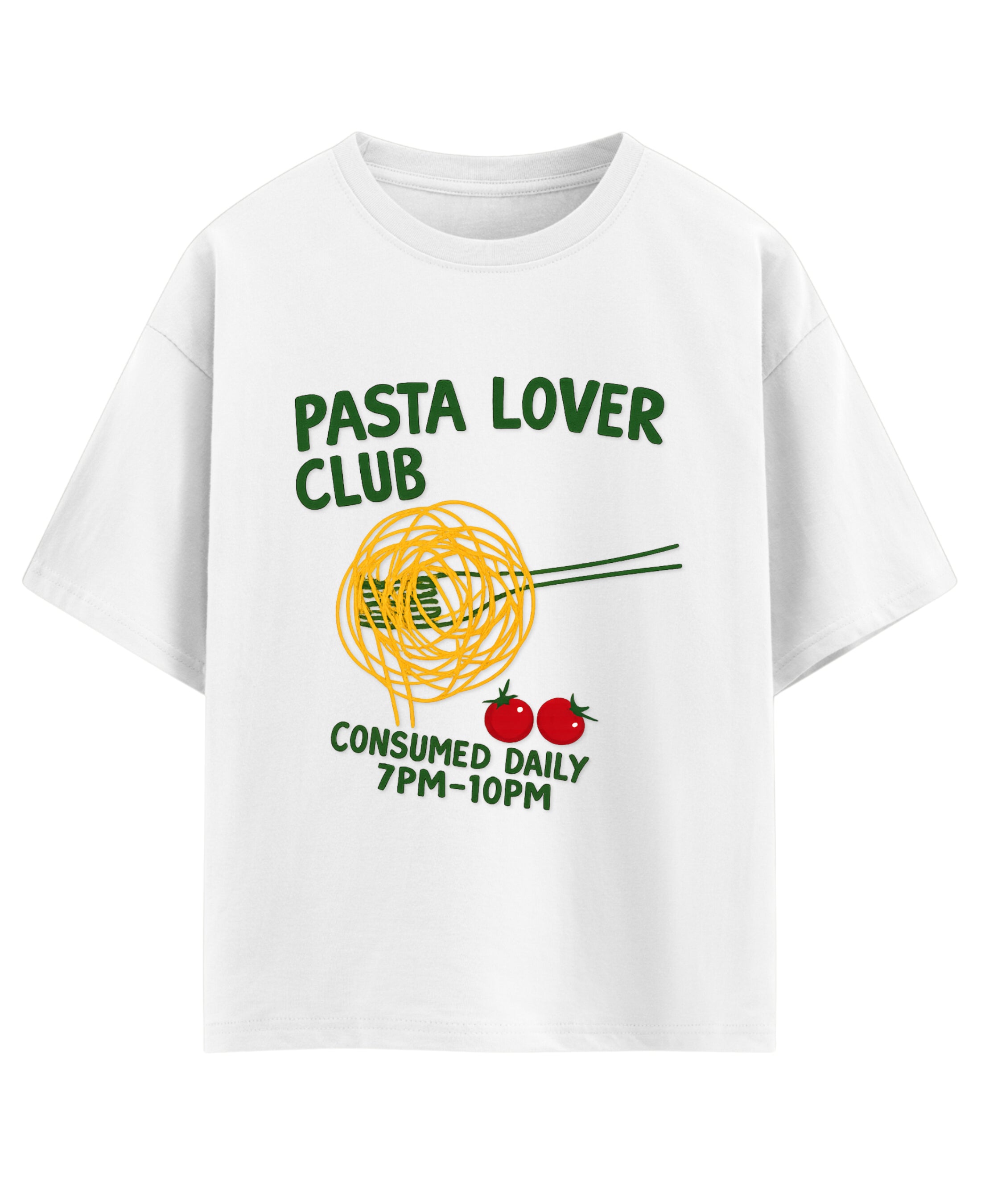 White Oversized T-shirt Front Design