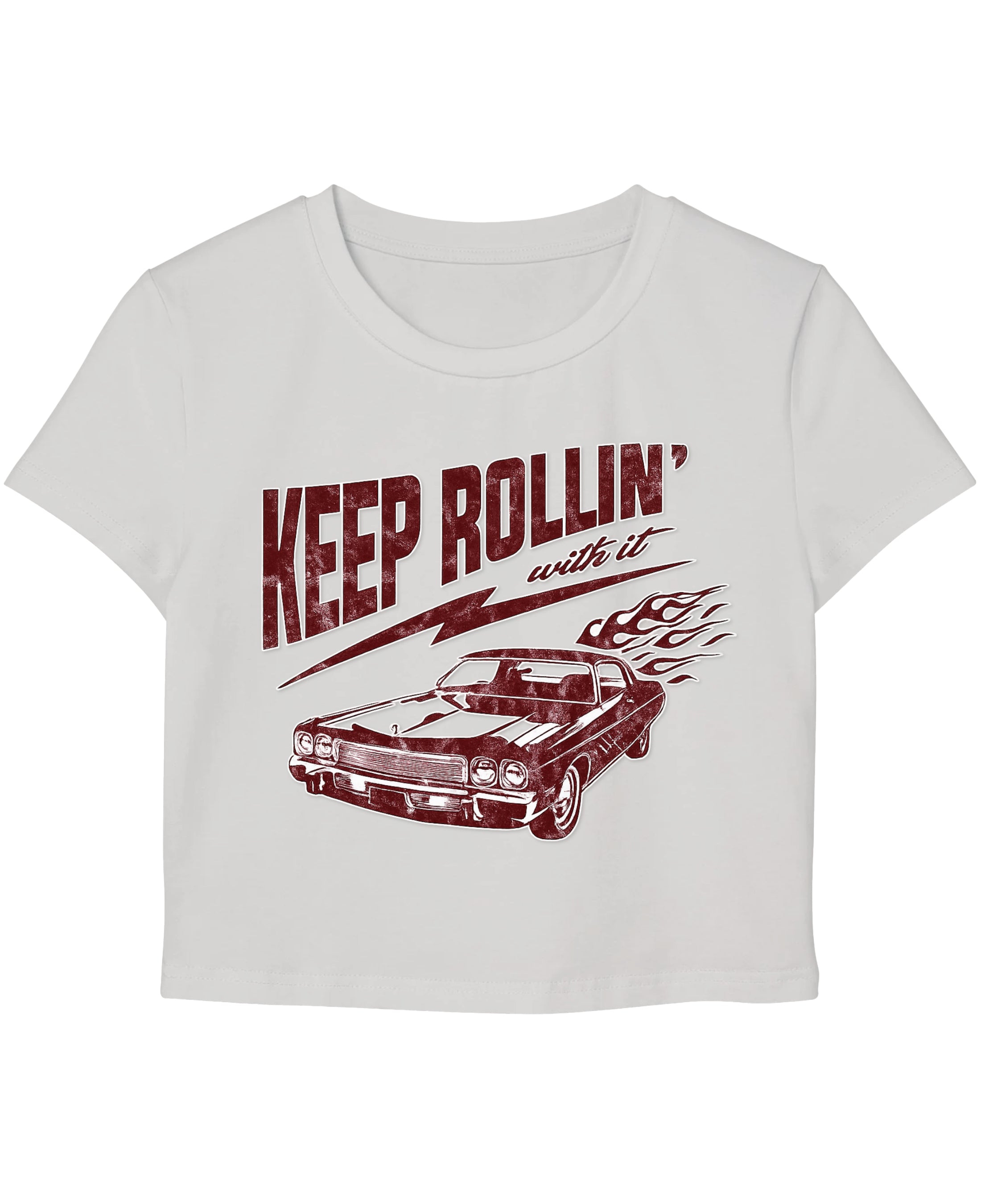 White Baby Tee Front Design